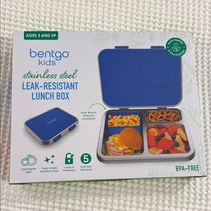 Bentgo Kids Blue and Silver Leak-Resistant Lunch Box